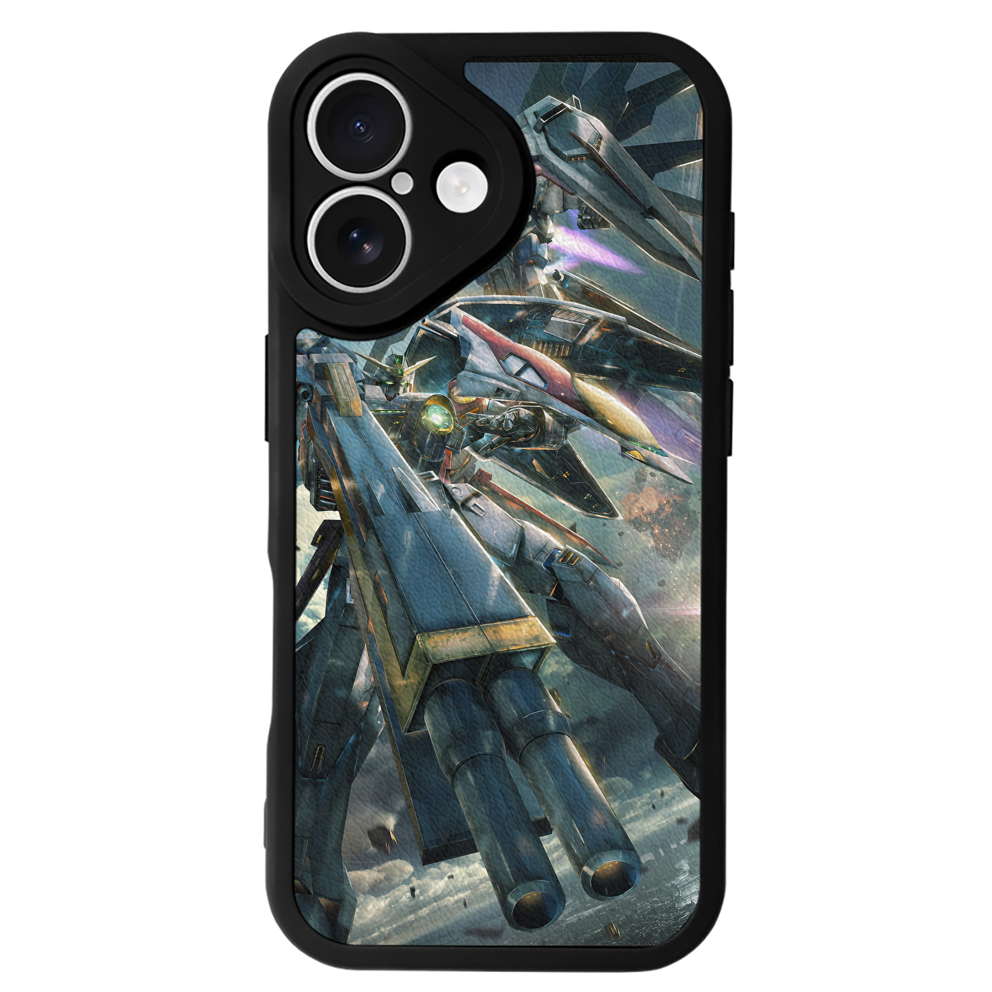 （画像用） 機動戦士ガンダム Mobile Suit Gundam 【iPhone 16シリーズ対応】シリコンスマホケース（レザー調） 材質：シリコン